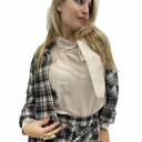 blusa semitrasparente drape